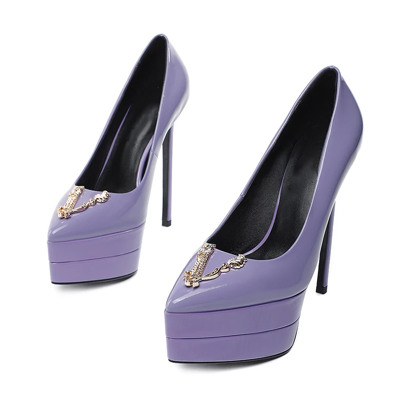 High heels blackish green color