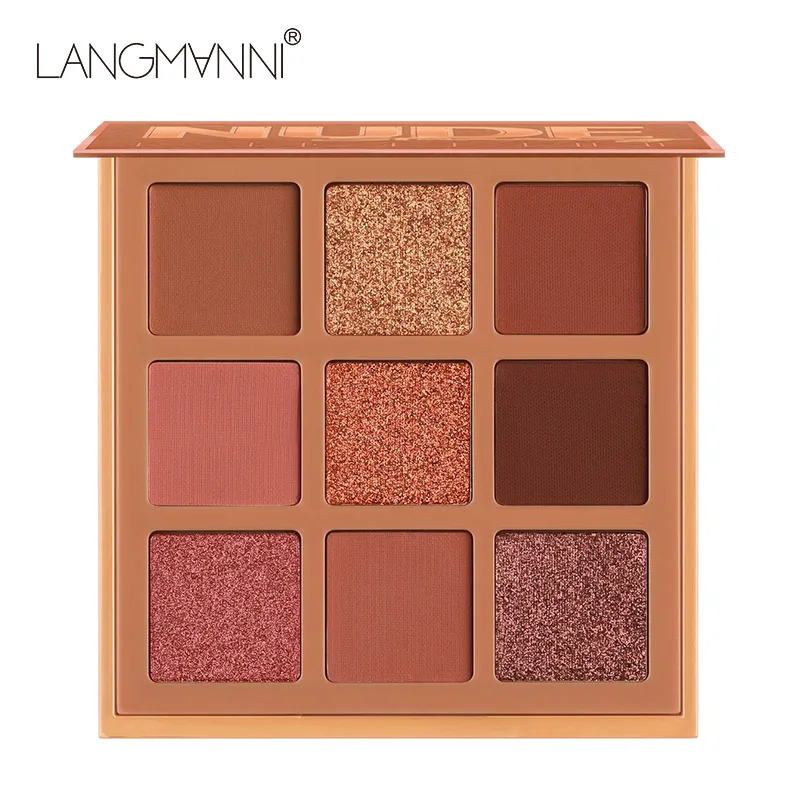 9-Color Eyeshadow Palette Shimmer & Matte Long-Lasting No Fallout Highly Pigmented, Smooth, Blendable Ideal for Day & Night look 4