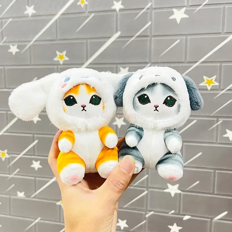 Nový 4pcs/set kukléřka mléčová kocour mofusand roztomilá živočich plyšáci přívěsek klíčenka 13cm mini kawaii modelka panenek dar hraček děti vánočními dárky