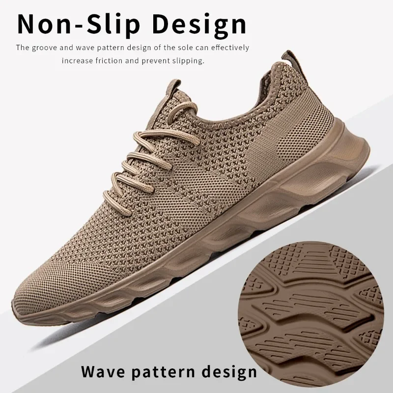 Sport Shoes Men's Sneakers Breathable Running Ultralight Comfortable Casual Footwear Mesh Size 36-46