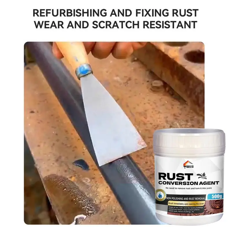 

Rust Dissolver For Metal 500ml Rust Reform Rusty Metal Primer Professional Rust Encapsulator Paint For Ship Football Goal Tin