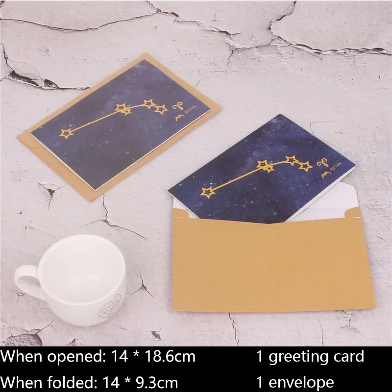 thumbnail image 1 of Happy Birthday gift Starry Sky Hot Stamping Cards Folding Universal Card Business Cards Message Card and Envelope, 1 of 5