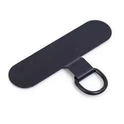 Universal Ultra - Thin Metal Phone Lanyard Tab - Stainless Steel Replacement Straps (Black)