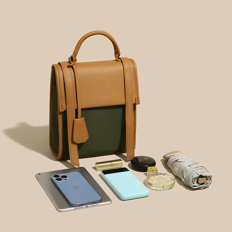 Withered Backpack Ladies Commuter Computer Backpack 2024 Retro Mixed Color New Female Lightweight Waterproof Schoolbag Women