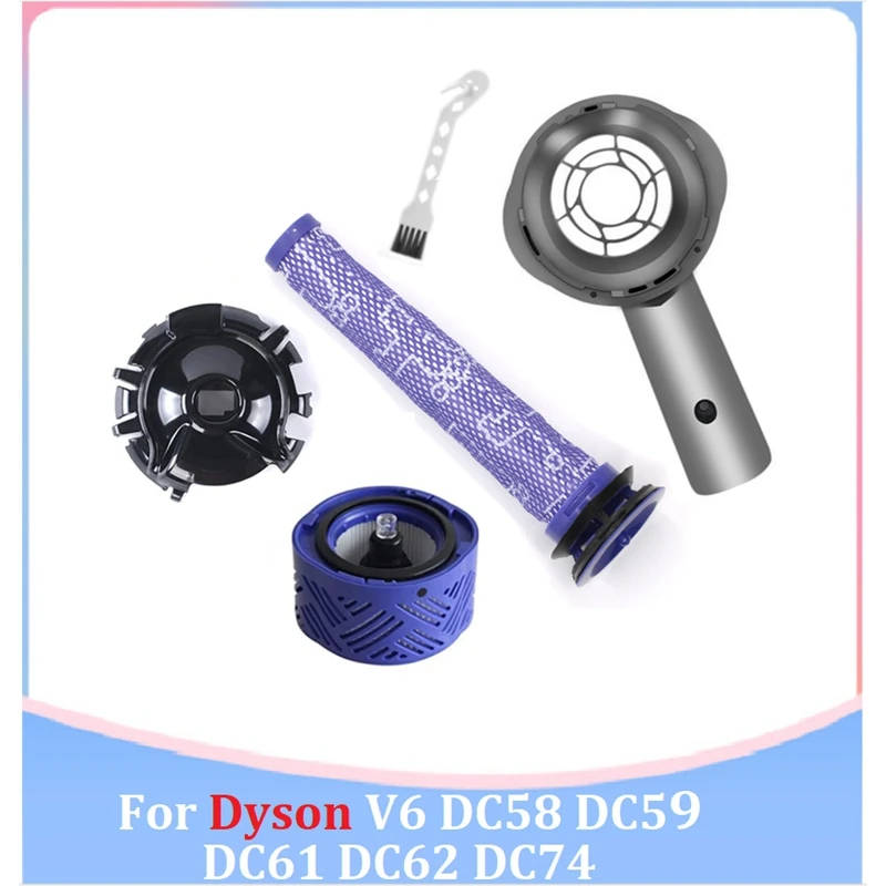 

Комплект аксессуаров для пылесоса Dyson V6 DC58 DC59 DC61 DC62 DC74, сменные детали, задняя крышка двигателя, задний предварительный фильтр