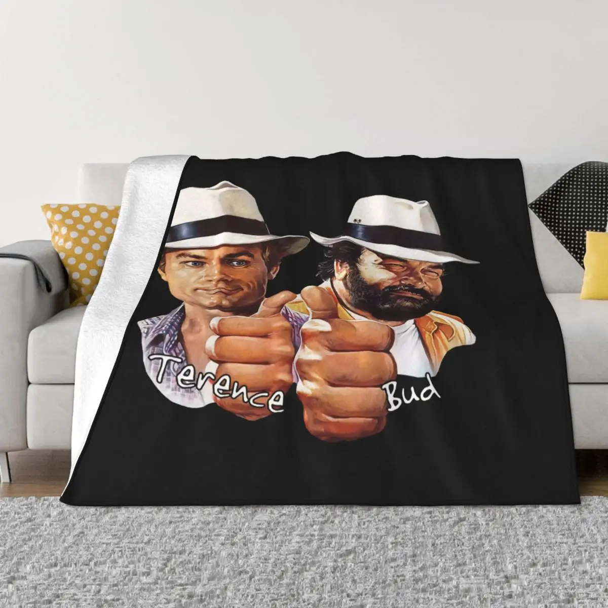 T Maglietta Uomo Donna Bud Spencer Terence Hill 1548 Una Coperta In Micro Pile Ultra-Morbida