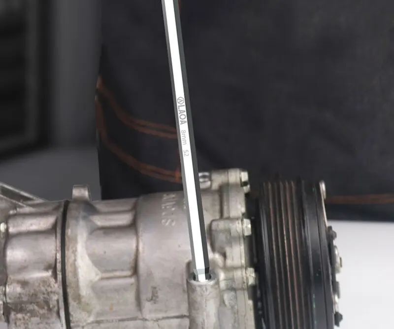 LAOA 1 Stück S2 Sechskantschlüssel 58HRC Sechskantschraubendreher Steckschlüssel SpannnerBallkopf T-förmiger Sechskantschlüssel 2–10 mm – Detail 5