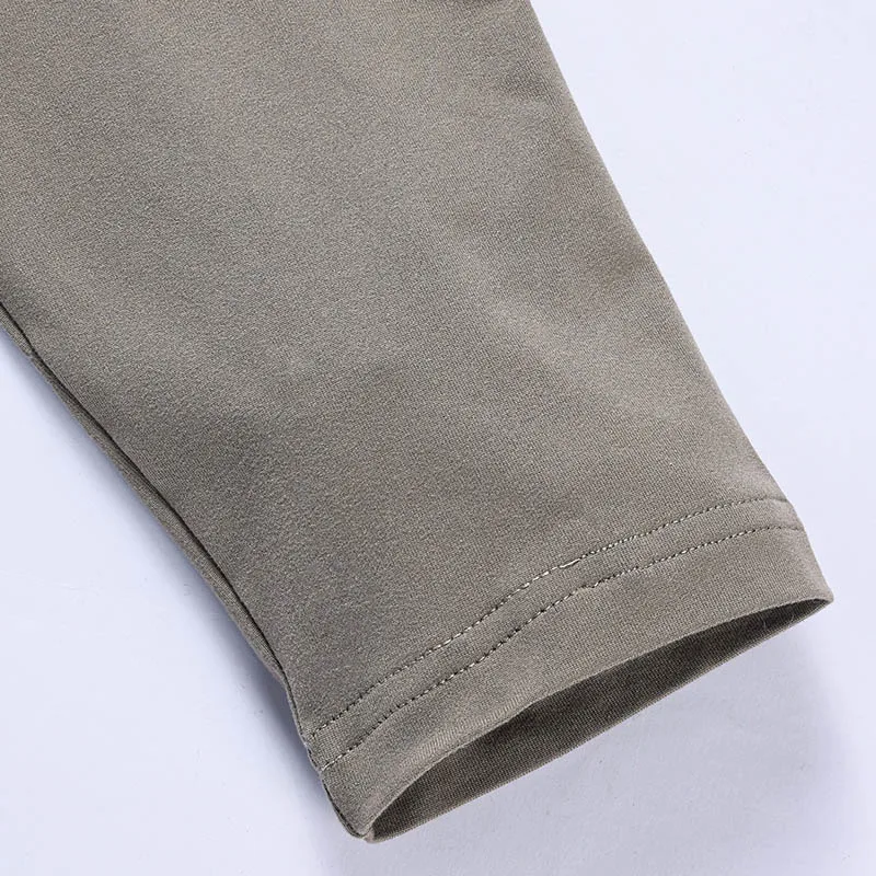 Lässiges, modisches Herren-Poloshirt mit Reißverschluss, 2025, einfarbig, langärmelig, Stehkragen, vielseitiges, bequemes Oberteil – Detail 15