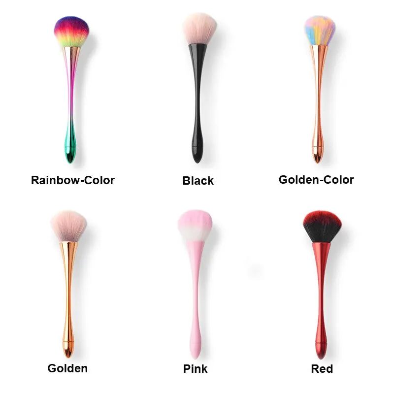 nail art brushes nail brushes nail art tools makeup brushes set 6 Styles Gold Powder Brush Professional Nail Art Make Up Brush Large Cosmetic Face Cont Cosmetic Face Cont Brocha Colorete Tools