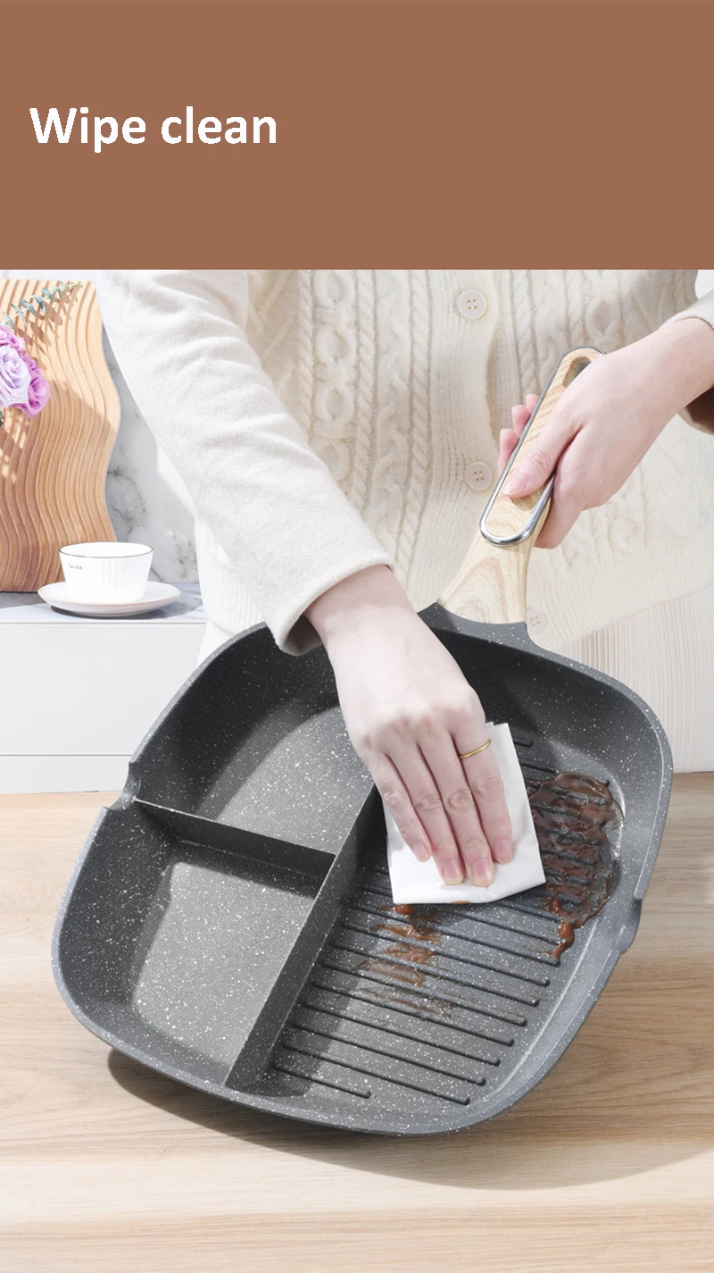 3 In 1 Frying Pan Crepe Maker Thickened Omelet Pan Non Stick 30Cm