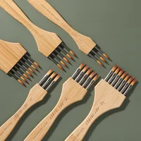 New Product High Quality Multi-tooth Brush Set Nylon Art Painting Brush For Watercolor Acrylic Body Art Painting 1