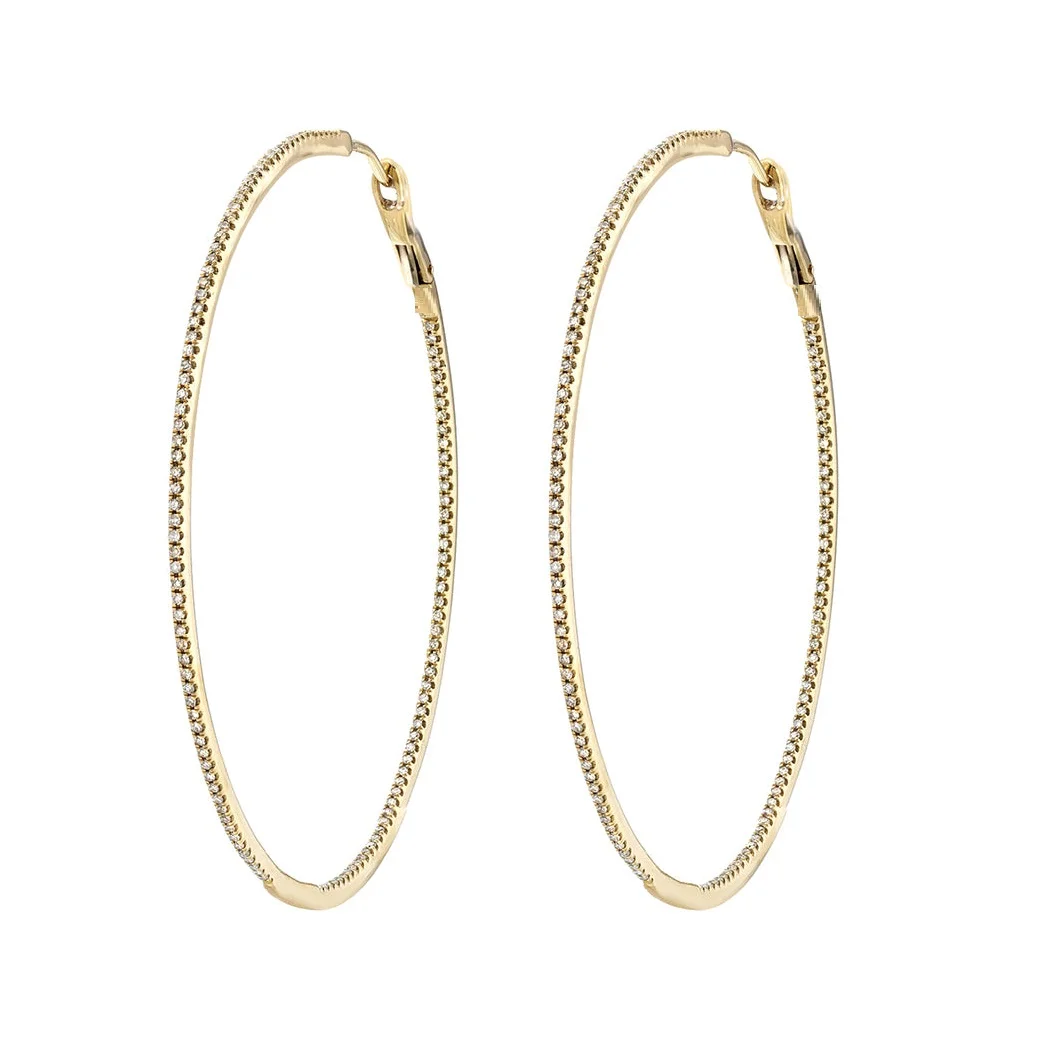 Zircon Geometric Exaggerated Big Hoop Earrings