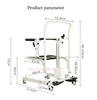 Electric Lift Nursing Elderly Toilet Bath Chair Portable Medical Transfer Chair with Commode 4