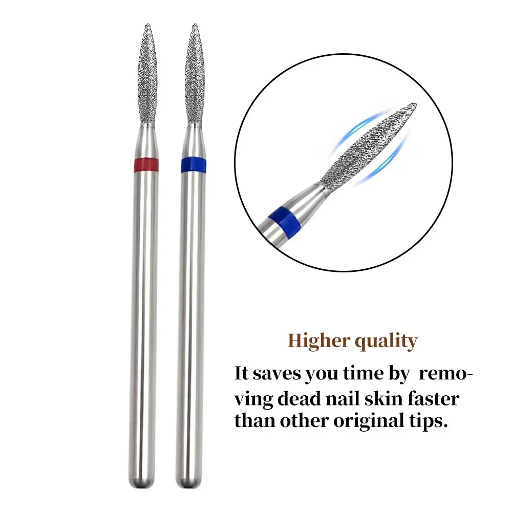 Diamond Nail File Russian-style Pre-treatment Long Spindle-shaped For Removing Dead Skin