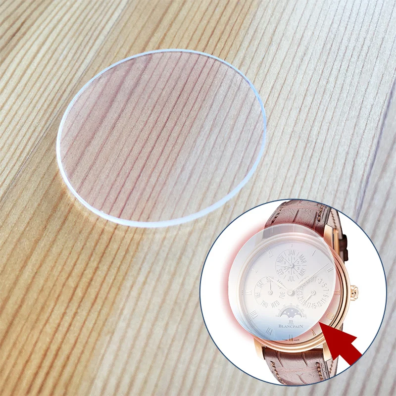 Guarda Il Vetro Di Cristallo Zaffiro Per L'Orologio Da Uomo Con Quadrante Bianco Automatico Blancpain Quantitime Complet