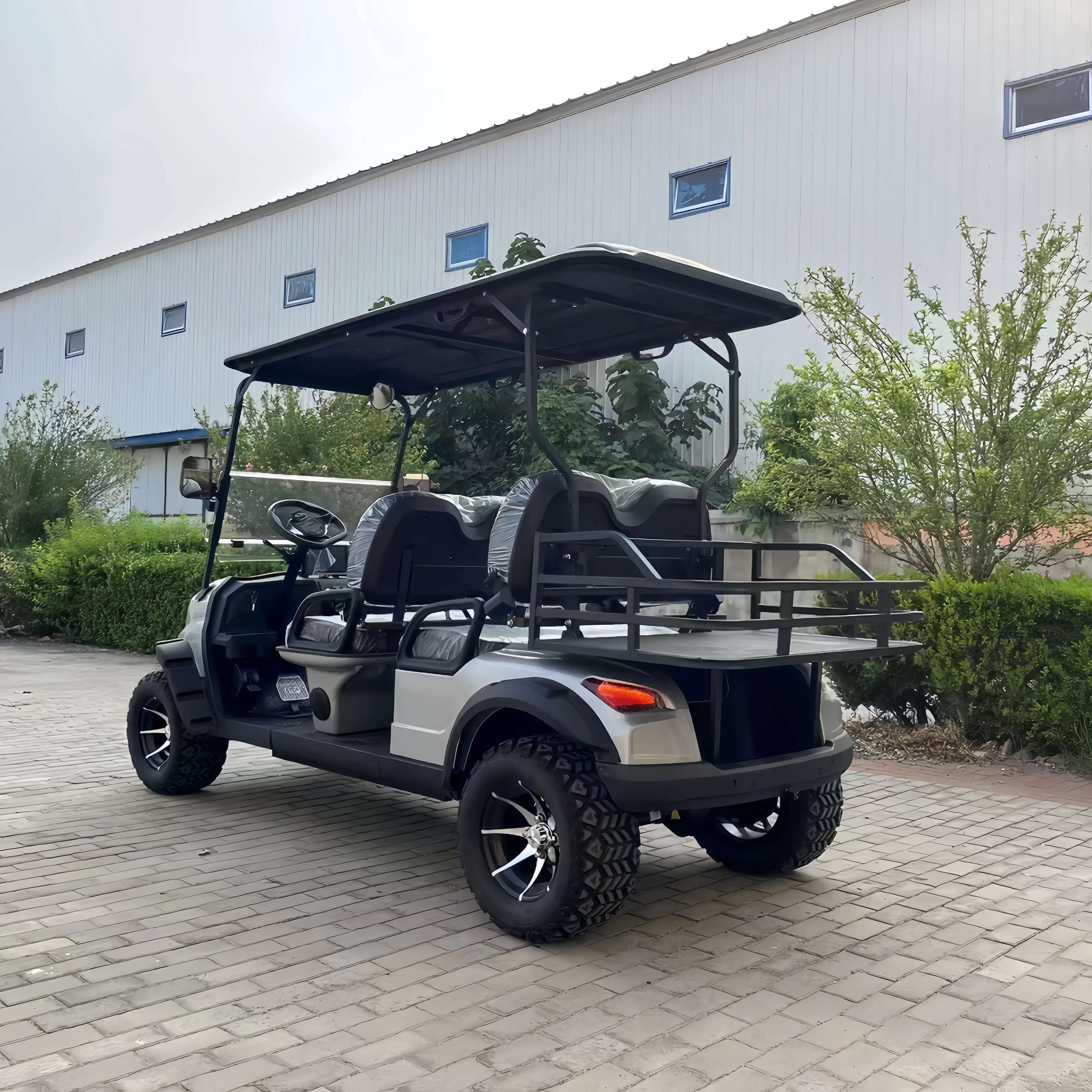 New 72v Electric 2+2-Seater Kick Scooter Party Mini Bus for Sightseeing and Car Travel 72v Electric Golf Cart