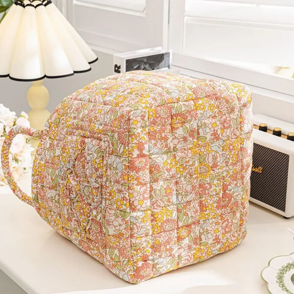 Pastoral Style Fabric Storage Basket Washable Stackable Underwear Debris Organizing Frame Foldable Sundries Storage Organizer 3