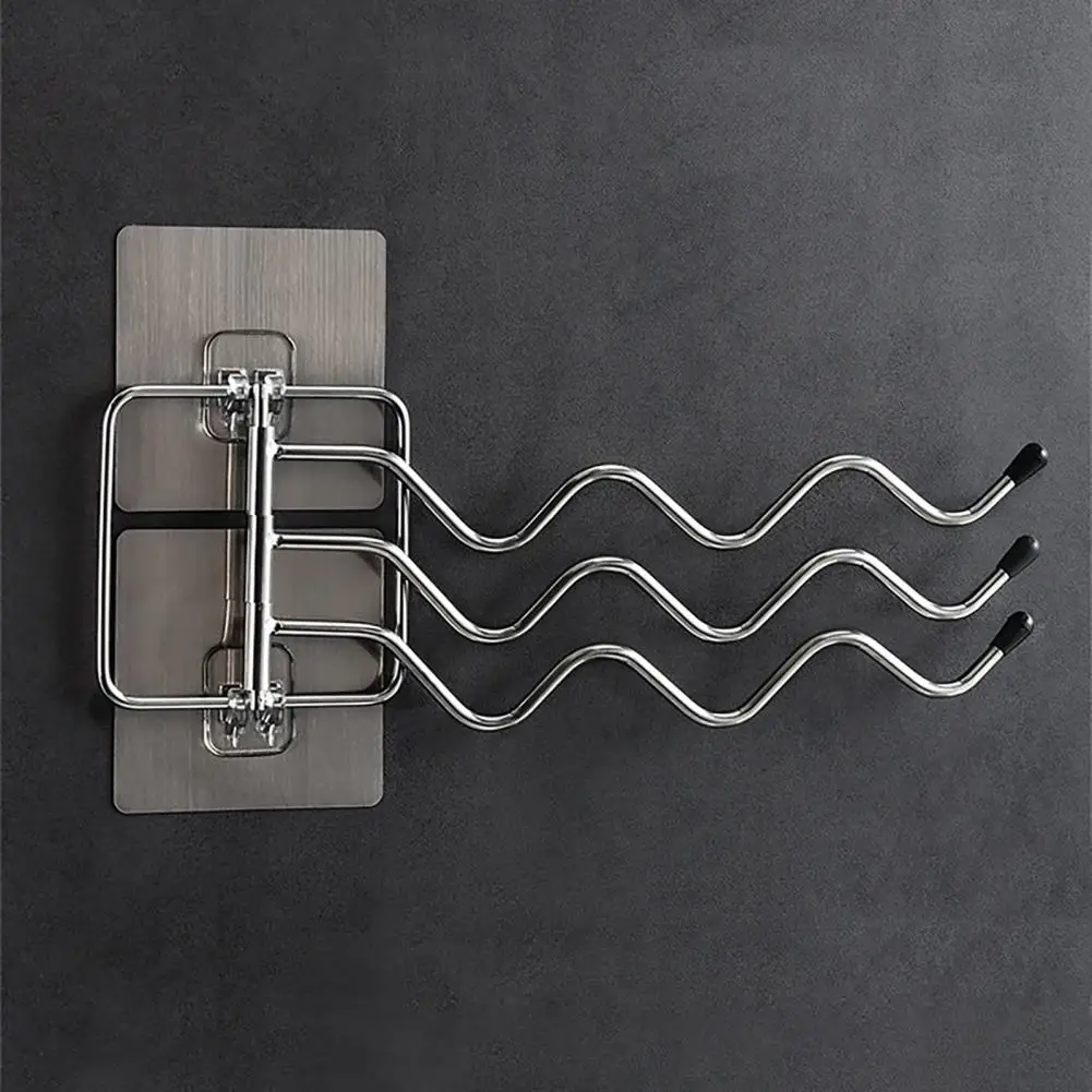 Non Perforated Stainless Steel Kitchen Cloth Rack 180&deg;rotating Towel Rack Kitchen Tissue Hanger Dishcloth Coat