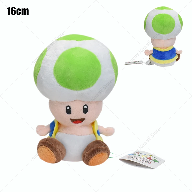 Kawaii Mario Bros Plush Toy Mushroom Toad Toadette Soft Stuffed Doll For Kids