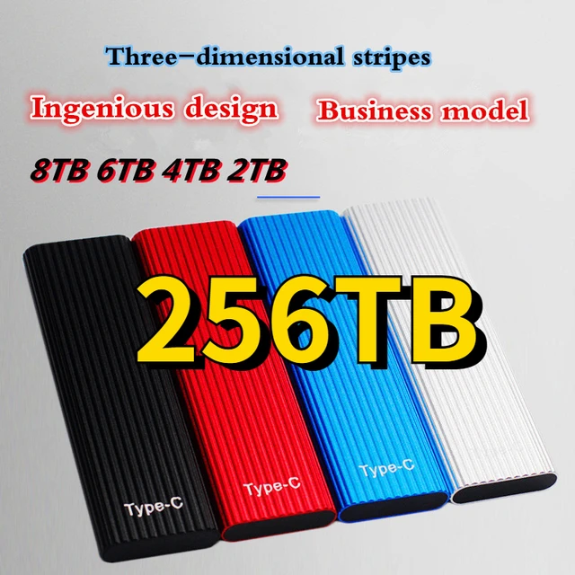Mini Portable SSD 1TB External USB Type C USB 3.1 2TB 4TB 8TB Storage Devices Solid State Drive Mobile Hard Disks For Laptop New 1