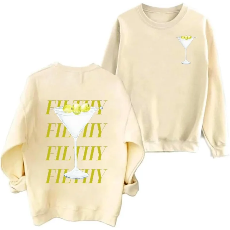 Filthy Martini Sweatshirt, Dirty Martini Sweatshirt, Retro Cocktail and Social Club Sweatshirt 5
