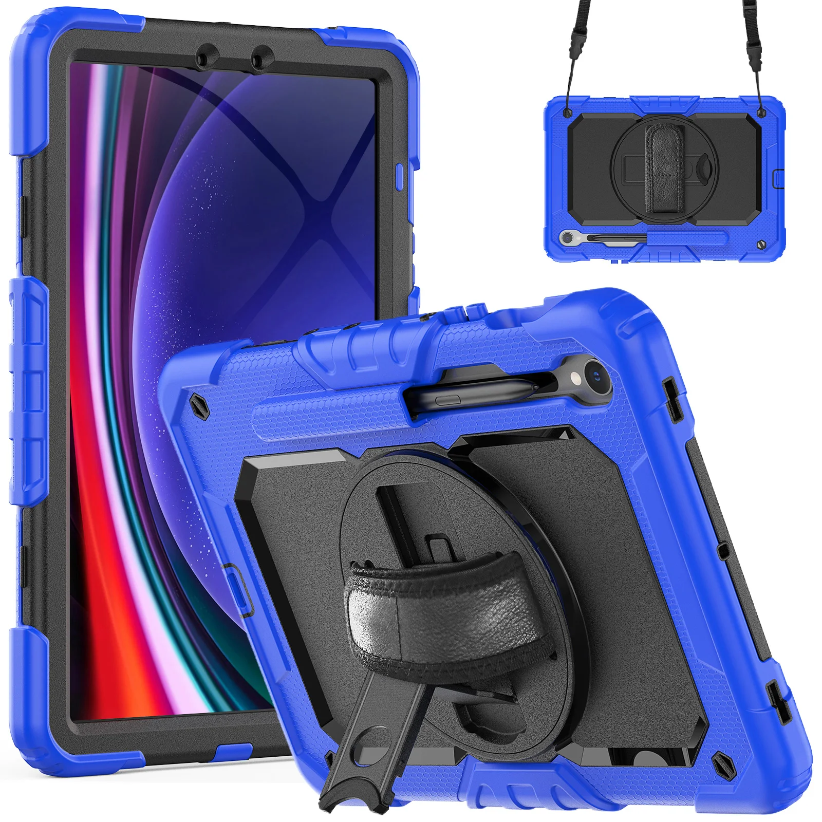 

Тяжелый бронированный противоударный чехол для Samsung Galaxy TAB S9 X710 X716B X718U Tab S8 X700 X706 S7 T870 T875 11 дюймов, чехол-подставка для планшета