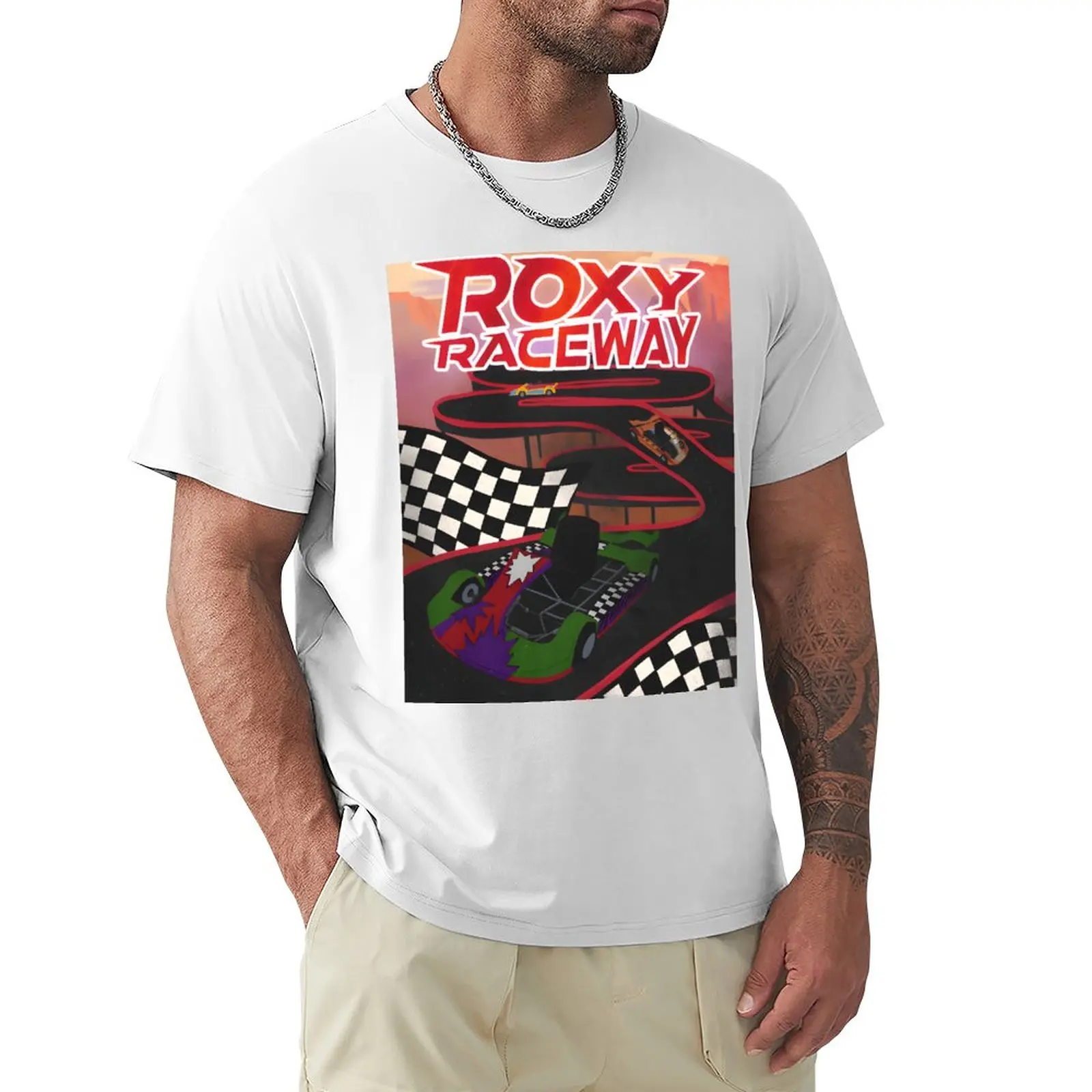 Fnaf Roxy Raceway T-Shirt Plus Size Magliette Vuote Magliette Estive T-Shirt Da Uomo