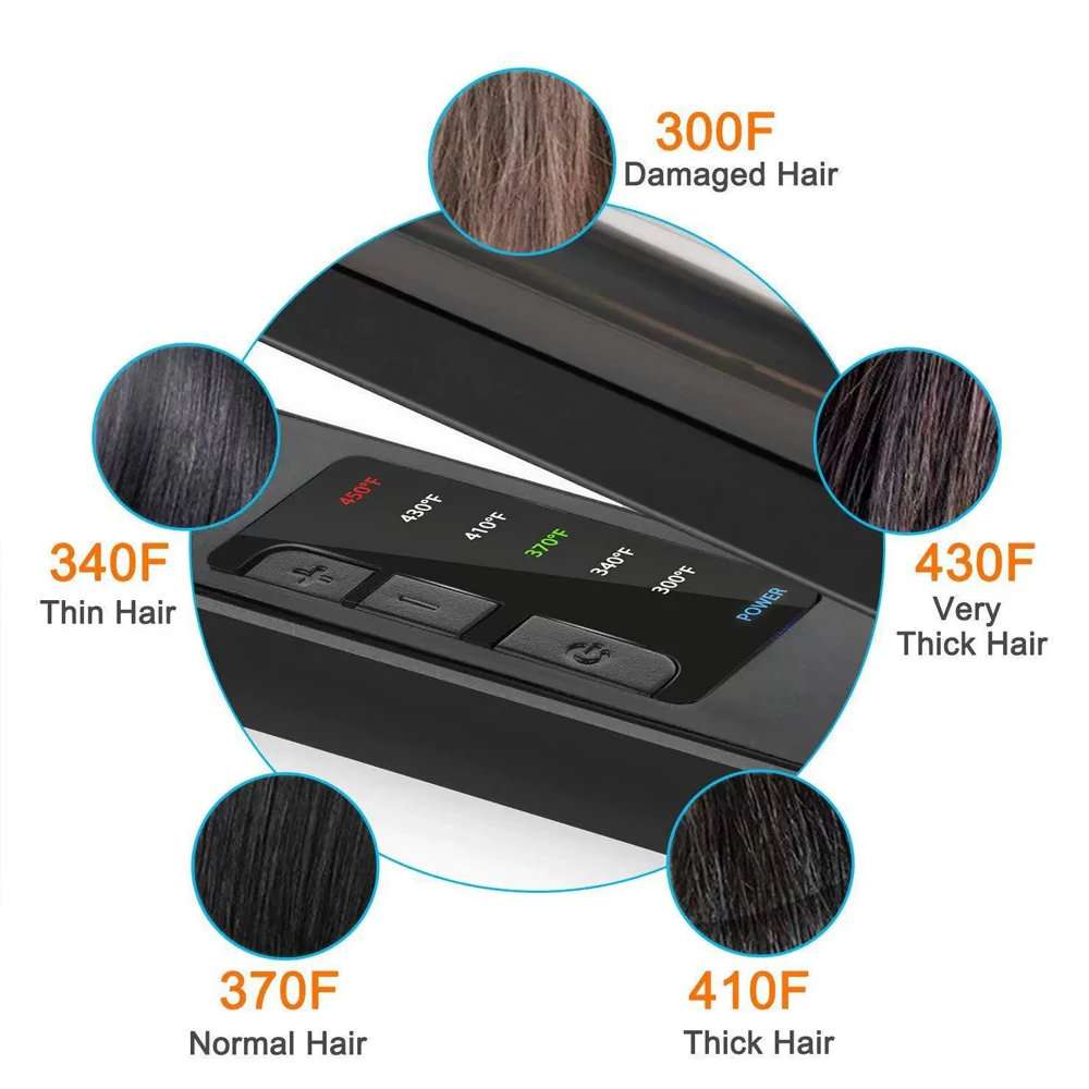 Professional Hair Straightener For Women 4-gear Temperature Adjustment Flat Iron Curling Iron Hair Curler Gifts Mother's Day 4