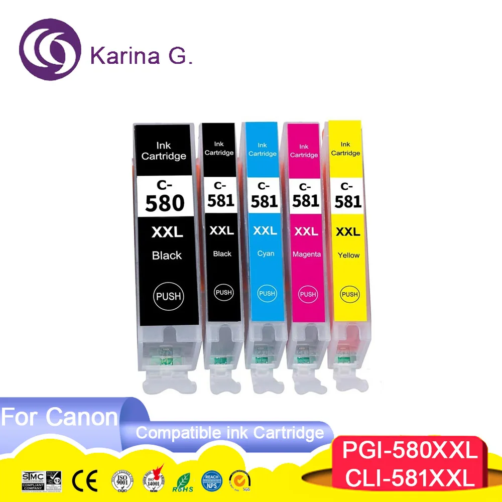 For 580 581 PGI-580 CLI-581 PGI580 580XL ink cartridge For PIXMA TR7550 TR8550