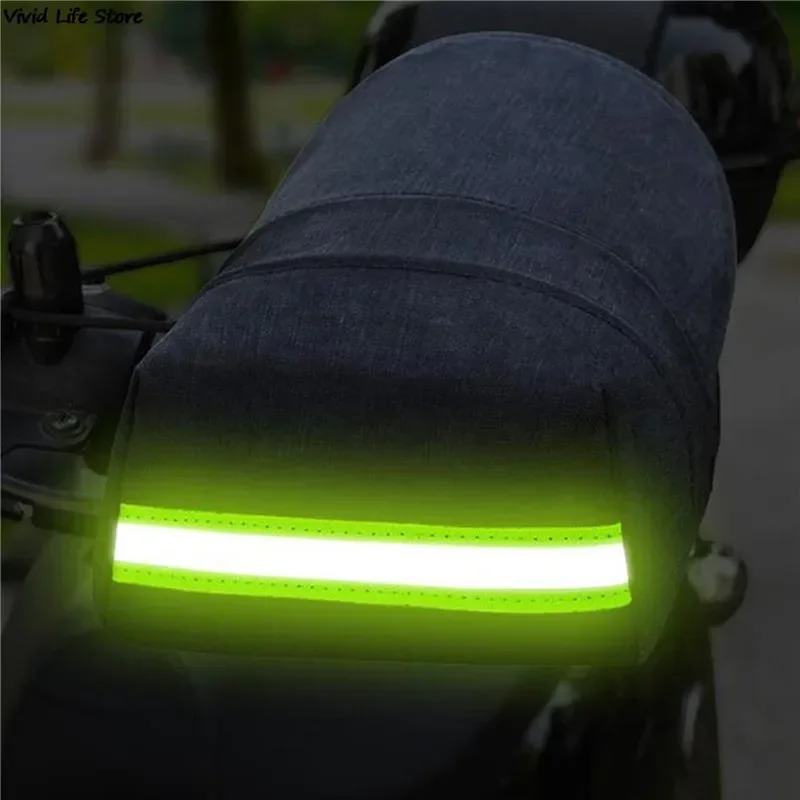 Motorcycle Handlebar Muffs Summer Airy 3D PU Waterproof Sun Protection Gloves With Reflective Strip Design Motorcycle Gloves 3