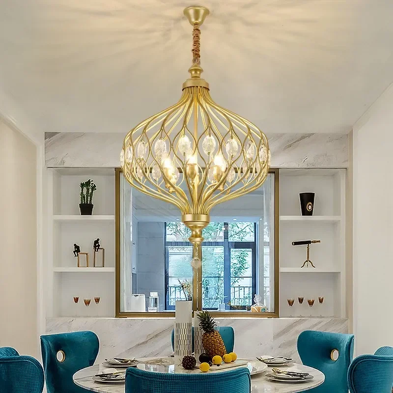 LED pendant light American Country Lantern Pendant Lamps Dining Table Hanging Lights for Kitchen Living Room Bedroom Corridor led Industrial Lamps