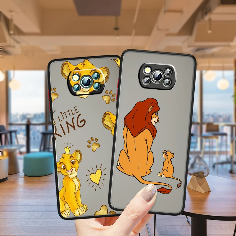 Disney Lion King Carino Smerigliato Traslucido Per Xiaomi Mi Poco X5 X4 X3 M5S M5 M4 M3 F5 F4 F3 Gt Pro 5G Cassa Del Telefono
