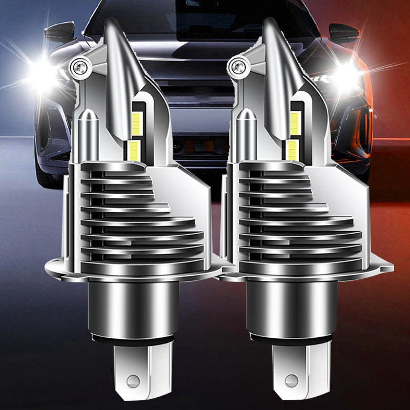 Fighter H4 Car LED Headlight Turbo LED Fog Light Bulb12V 24V H4 6000K ...