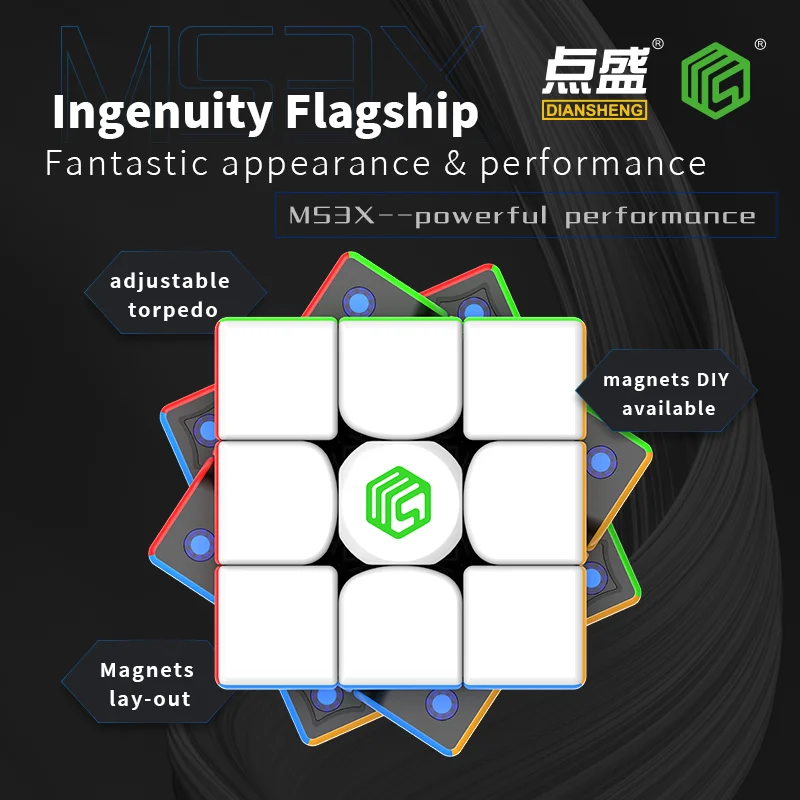

[Ecube] Mscube MS3X 3x3x3 2022 New Flagship Magnetic Speed Cube Professional,Anti-Stress Toys,Smooth,Children's Puzzle