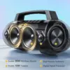 W-KING Portable Bluetooth Speaker 120W Peak 70W RMS with Wireless Microphone, IPX6 Waterproof Outdoor Speaker 42H Playback 6