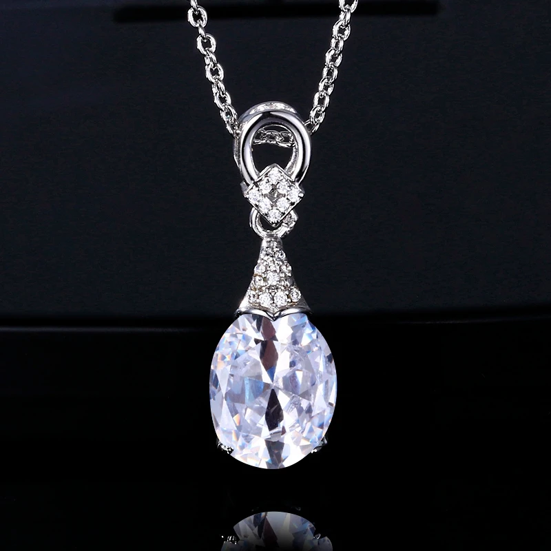 Colorful Jewelry Necklaces New Fashion Gemstone Pendant Necklace For Women Wholesale Wedding Anniversay Party Gifts - 3