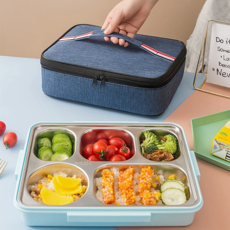 Insulated Lunch Bag Thermal Soft Leakproof Lunch Box Reusable Work Pail Cooler For Women Men Office Picnic