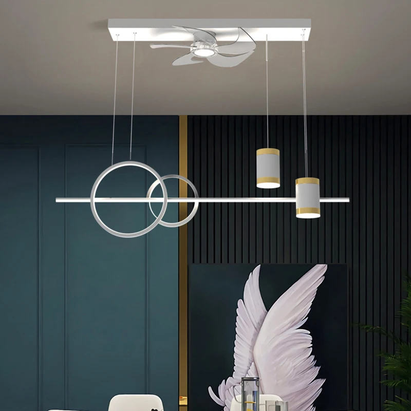 Pendant Chandelier Ceiling fan without blades bedroom Ceiling fan lamp fans with lights decorative led lamps