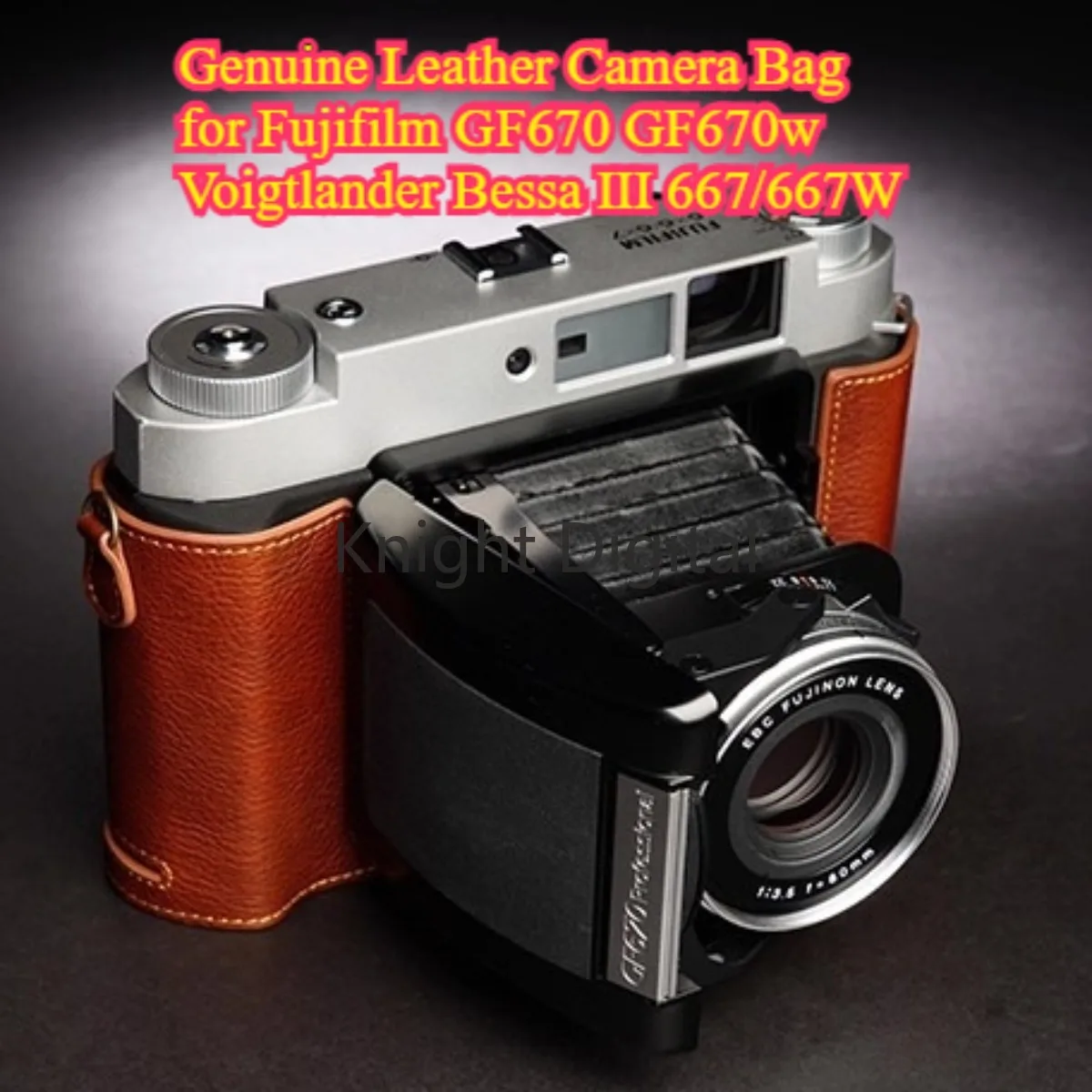 Camera Bag Base shell Cowhide Genuine Leather Protective Case For