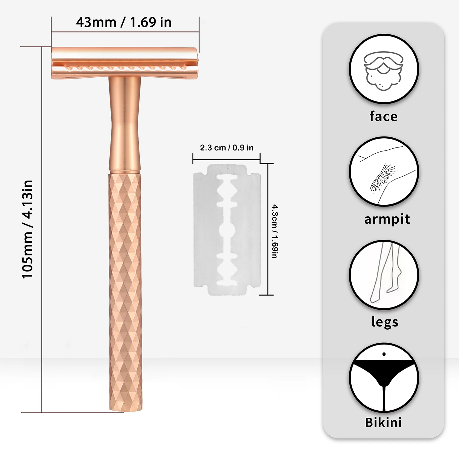 Safety Razor with Stainless Steel Weighted Handle and 10 Double Edge Safety Blade Refills,Single Blade Razor for Men 2