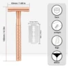 Safety Razor with Stainless Steel Weighted Handle and 10 Double Edge Safety Blade Refills,Single Blade Razor for Men 2