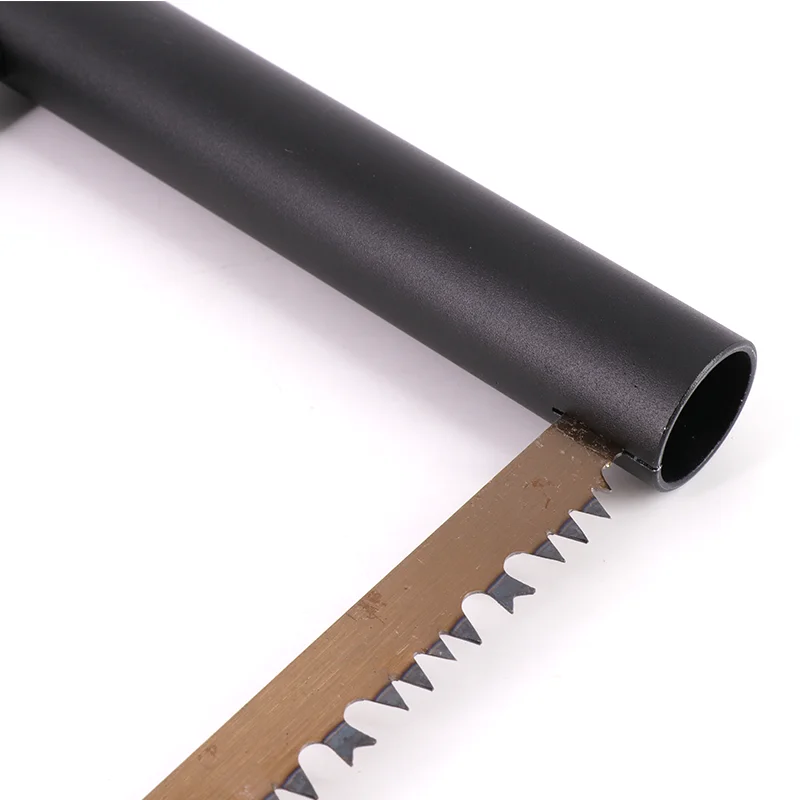 Hand Chain Saw Hand Rope Saw Strong Lightweight Aluminum Frame Detachable Safety Portable Foldable Stainless Steel Sharp Saw for Cutting Wood Plastic Bone
