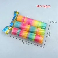 24PCS Rainbow Magic Springs Circle Toys Kids Birthday Party Favors Guests Giveaway Small Gifts Pinata Fillers Flexible Funny Toy 5