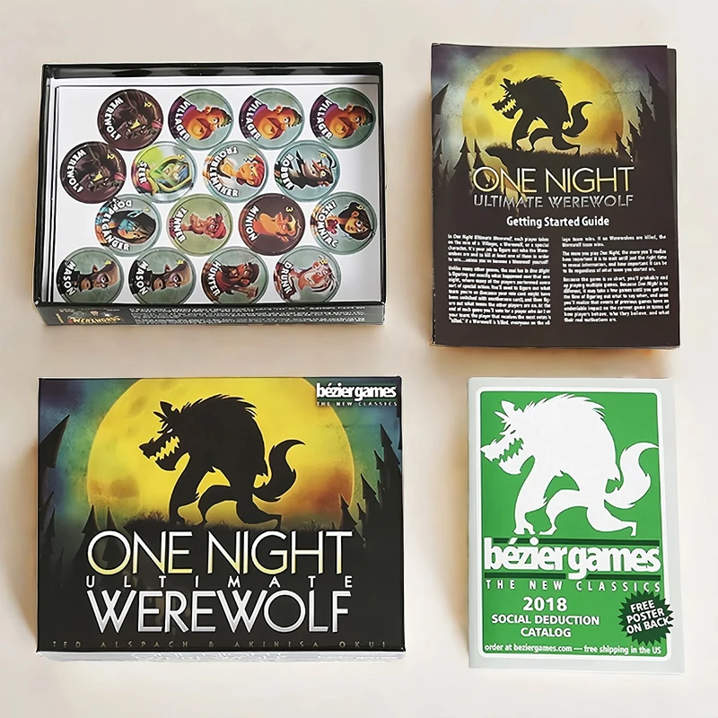 One Night Ultimate Werewolf Strategy Board Game Fun Paper Experience Bonus Roles Edition Deck for Home Party Playing Cards 3