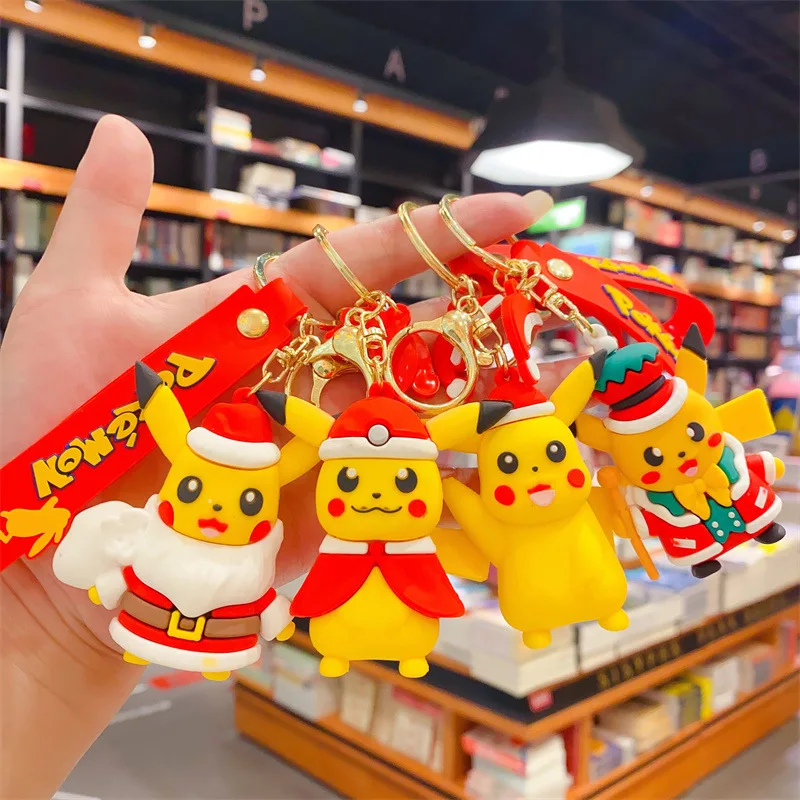 Keychain10pcs20pcslotwholesaleChristmasPikachukeychaincartoon