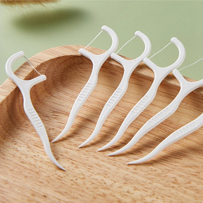 

50pcs/box Portable Disposable Dental Floss Stick Home Office High Elastic Dental Floss Sticks