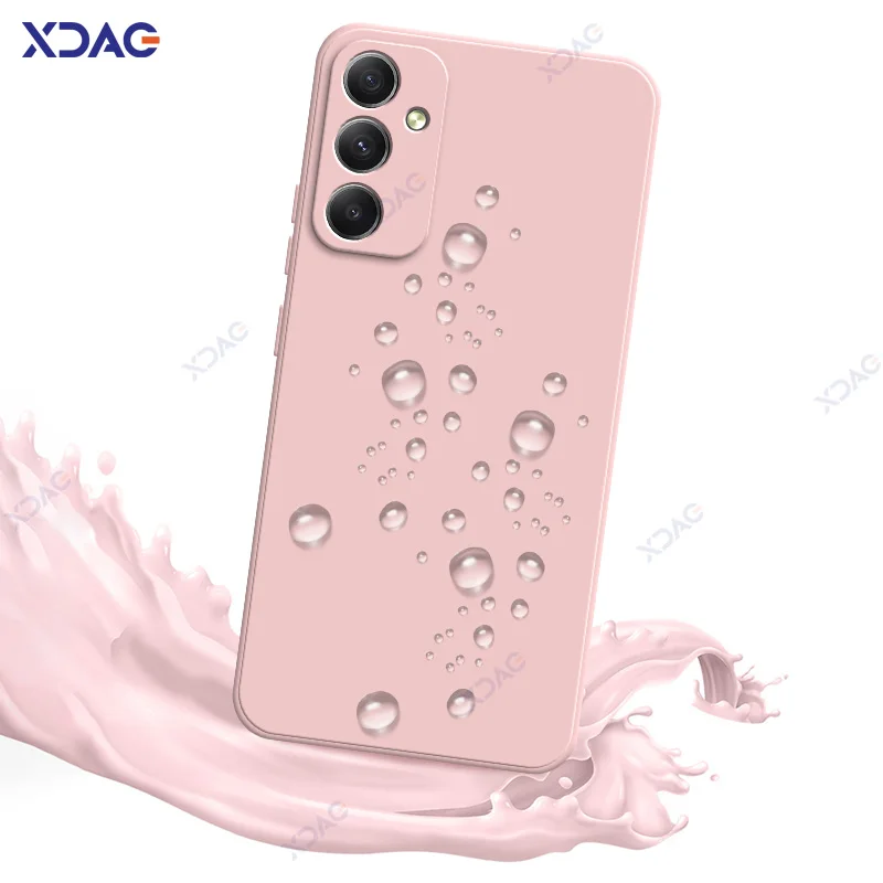 Official Square Liquid Silicone Shockproof Armor Phone Case - Soft Back Cover