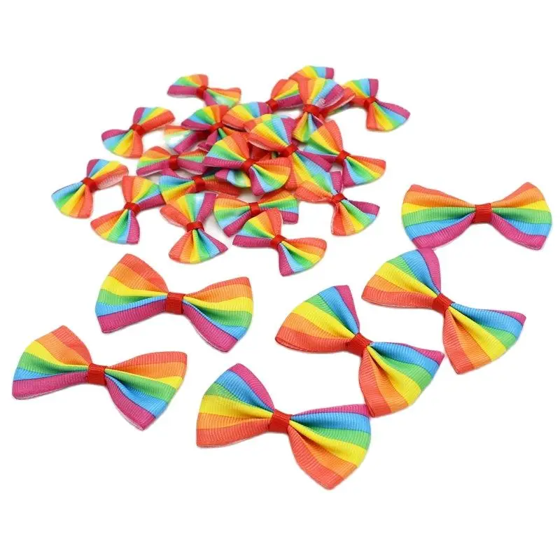 

20 or 50pcs Ribbon Bowknot Applique DIY Craft Wedding Bow Tie DIY Garment Craft Hair Accessories