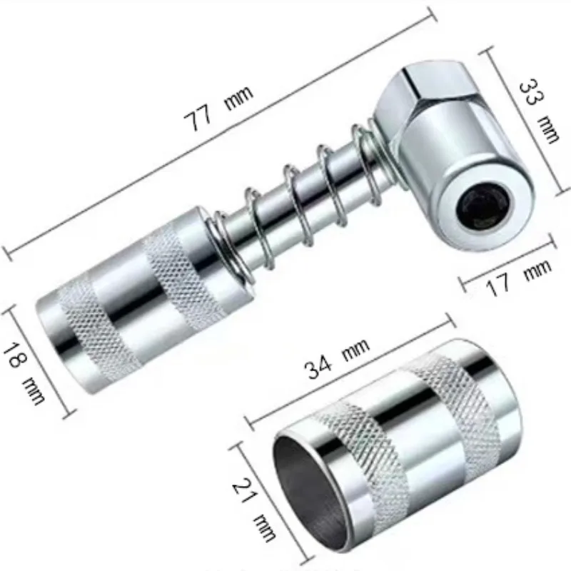 Raccord Graisseur 90° Avec Embout à Mors - Pour Pistolet à Graisse Standard Automobile Et Agricole