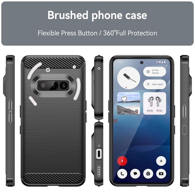 Sleek Carbon Fiber Shockproof TPU Case Cover